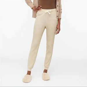 J. Crew Factory Waffle Knit Jogger in Heather Oatmeal